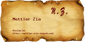 Mettler Zia névjegykártya